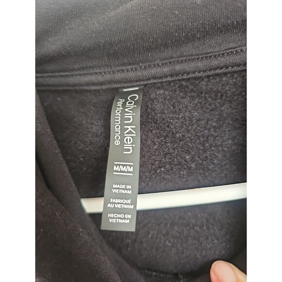 Calvin Klein Performance Hoodie Sweatshirt Black Size M - Picture 3 of 6